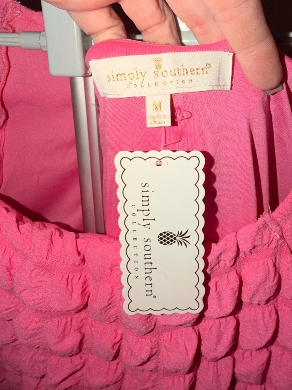 Simply Southern Bubble Ruffle Dress NWT - Picture 5 of 9